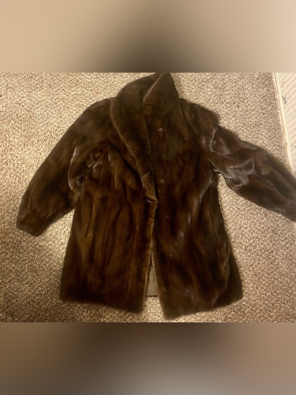Women's natural Dark Brown real mink Coat authentic mink by Max Zeller